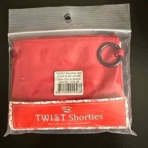 Red Twist Shorties Set